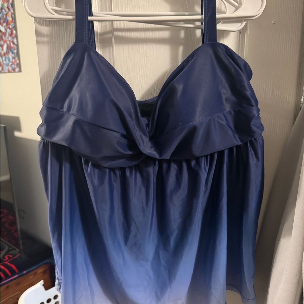 Elegant Blue Ombré swim top